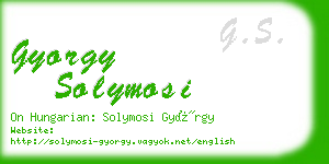 gyorgy solymosi business card